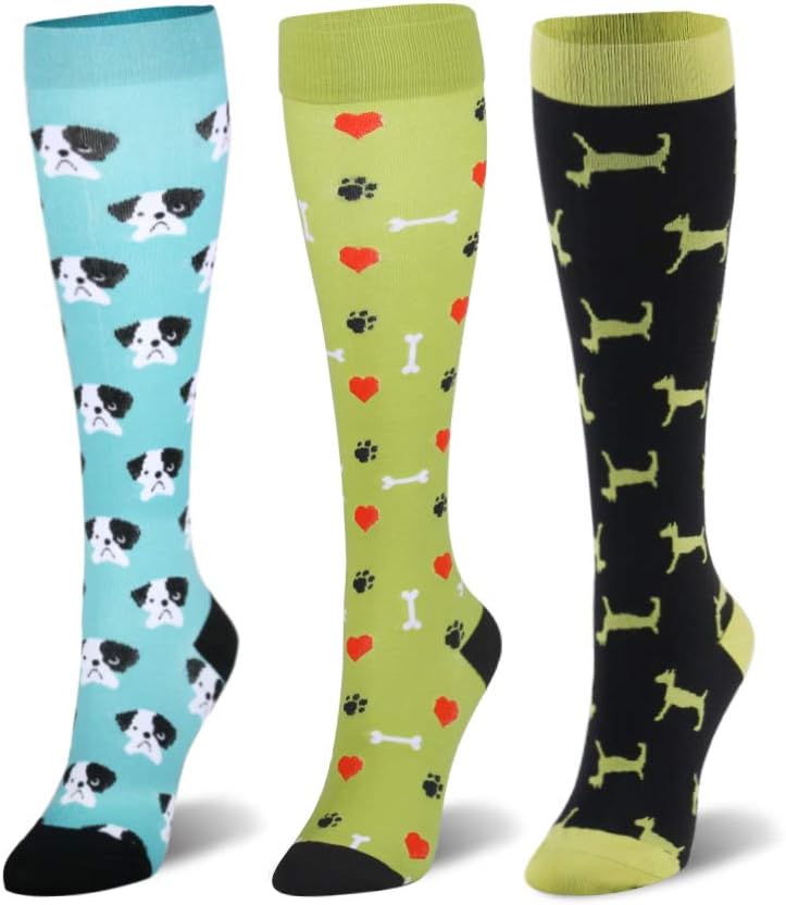 Compression Socks for Women & Men Circulation, - 3 Pairs Best for Nurse, Medical, Running, Travel