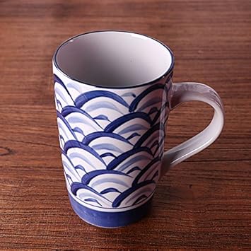 Tlue Tathtub Cerámicas Pintadas A Mano, De Gran Capacidad Creativa, Tazas, Vasos De