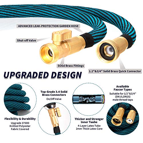 HIYUTOY Garden Hose Expandable Flexible Hose, Expanding Water Hose Kit
