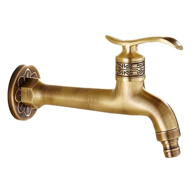 Verlängern Messing Antik Wasserhahn Waschmaschine Wasserhahn Wand Wasserhahn Küche / Garten
