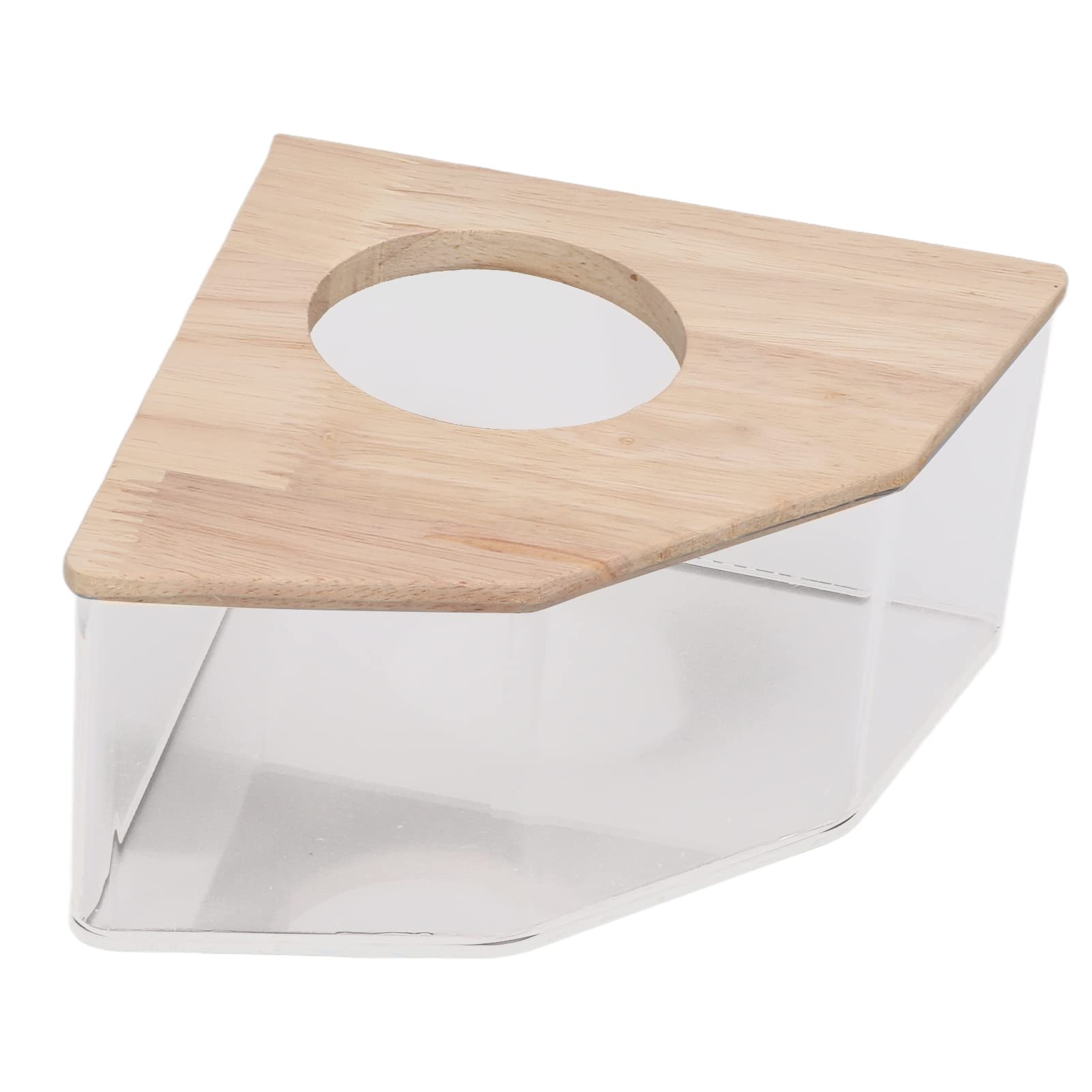 Tbest Acrylic safe hamster sand bath box, right angle fan bathroom for small pet hamsters, pet supplies