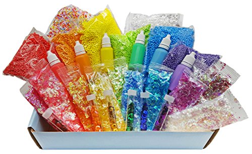 Original Stationery Slime Supplies Stuff [Rainbow Kit add ins] Making Slime for Girls and Boys. Kit Supplies Floam and Fishbowl Beads, Flake Glitter, Pigment, Sequins. No Glue or Activator Included. - Thumbnail 7