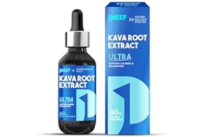 PIEEF Kava Kava Root Extract Supplement, High Concentration Kava Extract for Relaxation, Support Cognitive & Immune System, Vegan & Non-GMO, 60ML