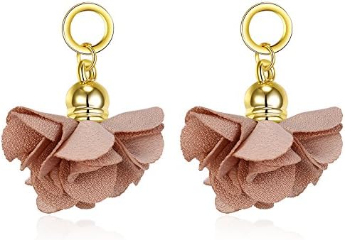 Retro fashion ladies earrings of non-woven fabric flower alloy