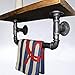 Diwhy Industrial Pipe Shelf Shelving Pine Wood and Pipe Towel Rack - Multiple Shelves (Wood 01, 24