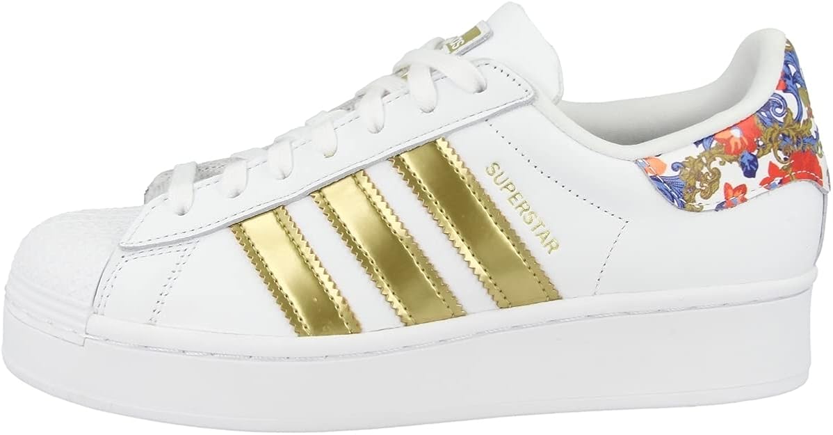 adidas Superstar Bold White Gold Flower FY3653: Amazon.co.uk: Shoes & Bags