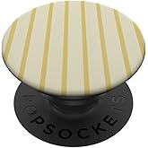 Butter Yellow Stripes Cute Vertical Lines Pattern PopSockets Adhesive PopGrip