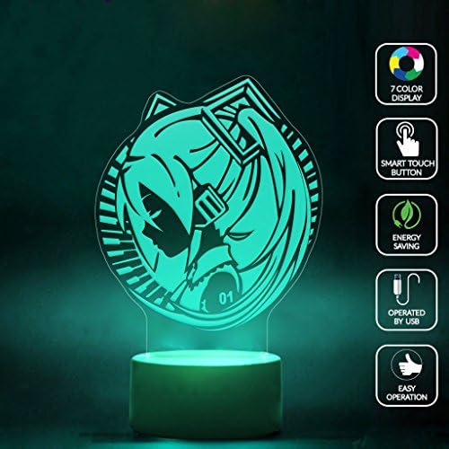 CMLART Hatsune Miku Art 3d Lamp Night 7 Color Change Best Gift Night Light LED Furnish Desk Table Lighting Home Decoration Toys