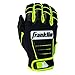 Franklin Sports MLB David Ortiz CFX Pro Signature Series Batting Glove, Black/Optic Yellow, Large, Pair