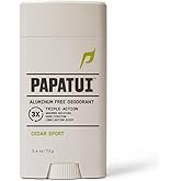 PAPATUI by Dwayne Johnson Aluminum-Free Deodorant for Men | Odor Protection, Moisture Absorption, Skin Nourishing Formula | Cedar Sport | 2.6oz