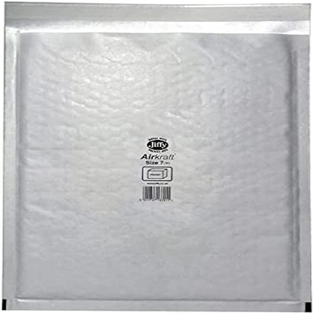 Jiffy Airkraft Postal Bags Bubble-lined Peel and Seal No.7 White 340x445mm Ref JL-AMP-7-10 [Pack of 10]