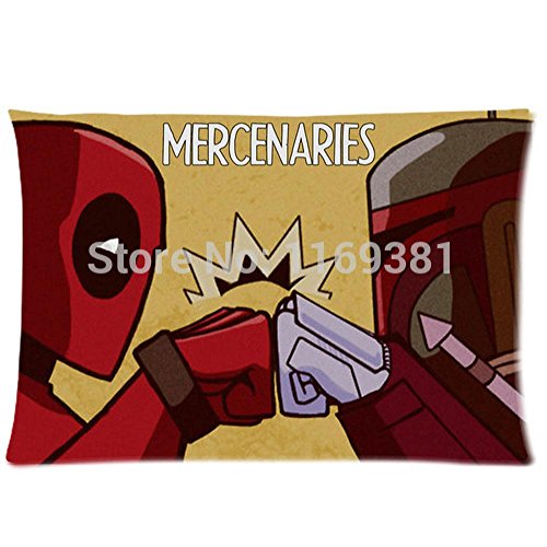 for 20"x30" Dead Pool Pillow case Cushion Throw Cover Case (one side)