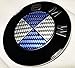 BLUE and SILVER Carbon Fiber Sticker Overlay Vinyl for All BMW Emblems Caps Logos Roundels ...