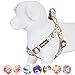 Blueberry Pet 9 Patterns Step-in Spring Scent Inspired Pink Rose Print Ivory Dog Harness, Chest Girth 16.5