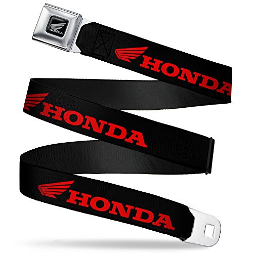 Honda/wing Logo Black/red Seatbelt Belt
