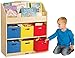 Guidecraft Book & Bin Storage Set: 6 Fabric Storage Bins, Book Display and Toy Storage Organizer for Kids; School Supply Furniture