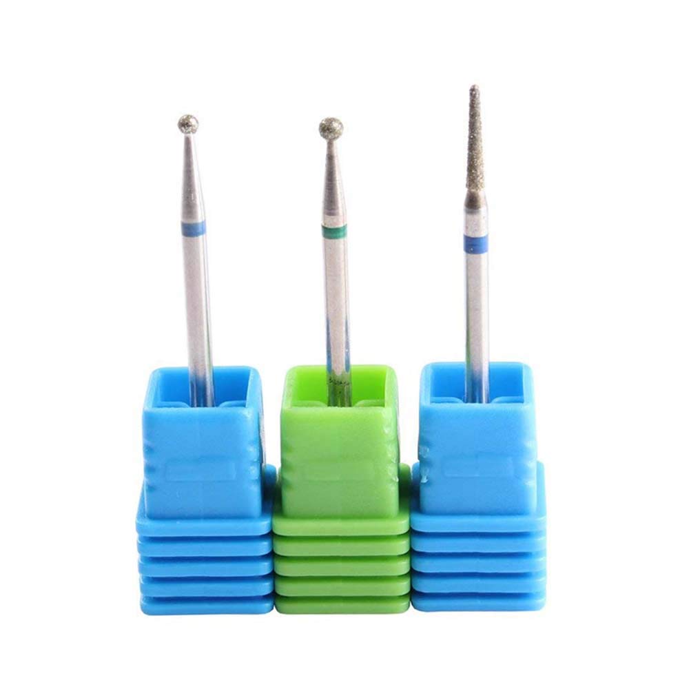 Cuticle Clean Carbide Nail Drill Bit - Diamond Rotary Burrs Electric Nail File For Manicure Pedicure Tools 3PCS