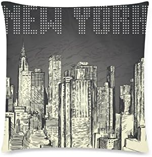 GUNCHU Custom New York Scenery Art Decorative Throw Pillow Case Cushion Cover 18"x 18"