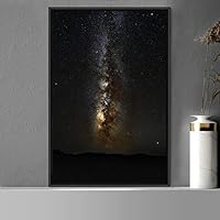 Framed Canvas Wall Art Night View Landscape Canvas Prints Home Artwork Decoration for Living Room,Bedroom - 16x24 inches