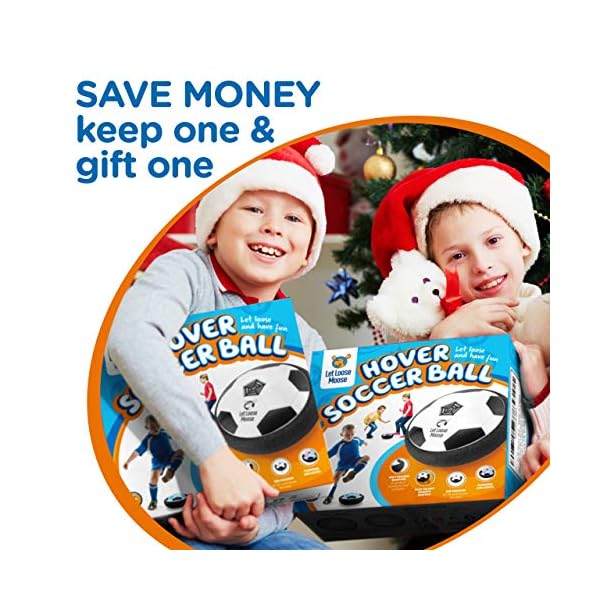 Let Loose Moose Hover Ball – Light Up Indoor Football 2 Pack w/ Foam Bumpers for 3-12 Year Old Boys and Girls – Games…