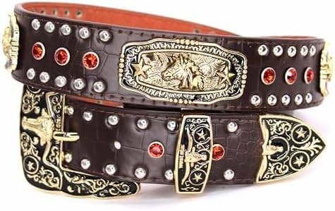 Genuine Leather Western Belt with Rhinestone Concho Ariat Women main image 4