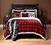 Carstens Lumberjack Red Plaid Plush Bedding Set, Queen