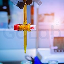 10pcs GoLab Laboratory Class B Burette, 50mL - PTFE