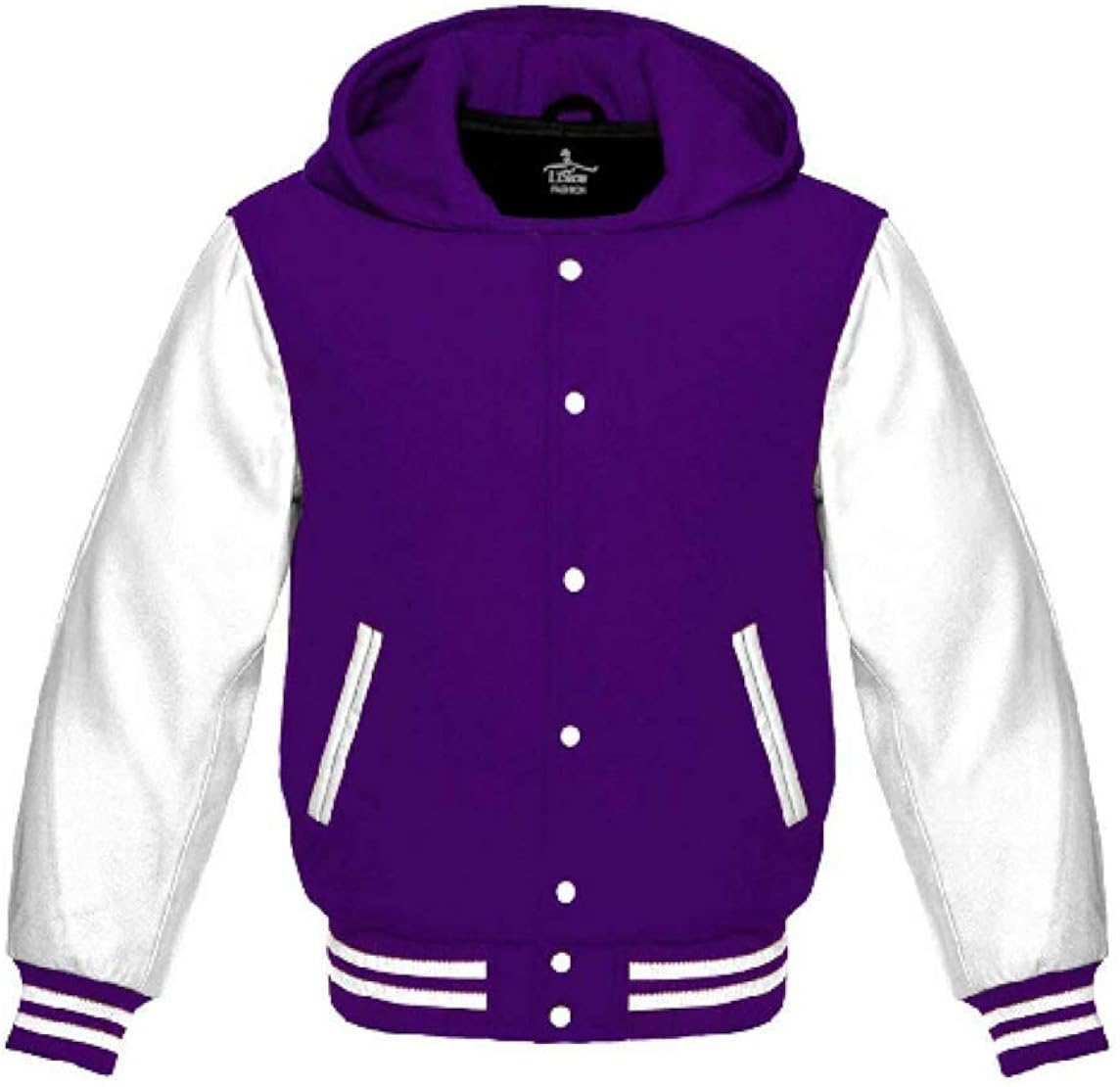 Varsity Hoodie Jacket for Baseball Letterman Bomber School of Purple