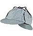 Funny Party Hats Sherlock Holmes Detective Kit - Detective Black and White Hat, Costume Pipe & Working Magnifying Glass - Perfect for Costume Parties