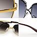 Good Bag Women's Oversized Metal Frame Colored Lens Uv400 Protection Sunglasses