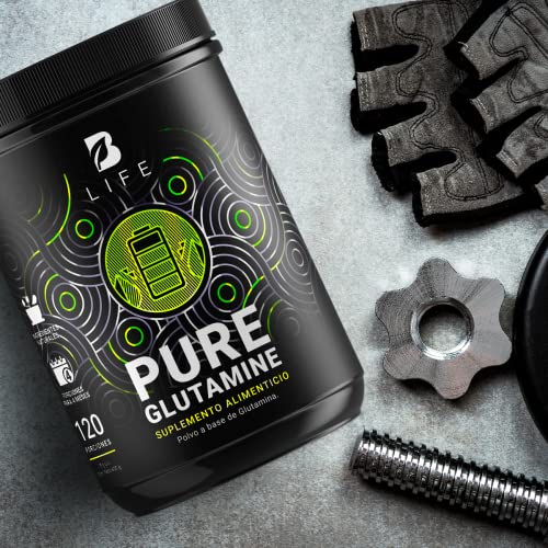 B Life Glutamina Micronizada 600 Gramos | 120 Servicios para Entrenamiento, Recuperación Muscular y Bienestar Integral