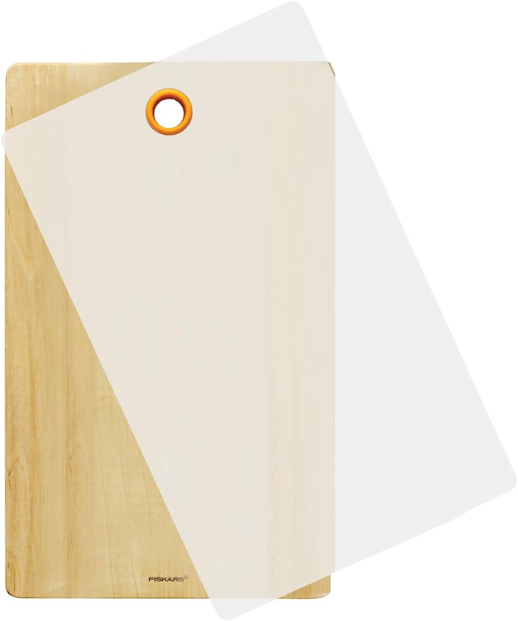 Fiskars Cutting Station, 2-part, Consisting of 1 Cutting Board and 1 Support, Birch Wood Board / Plastic Support - Image 4