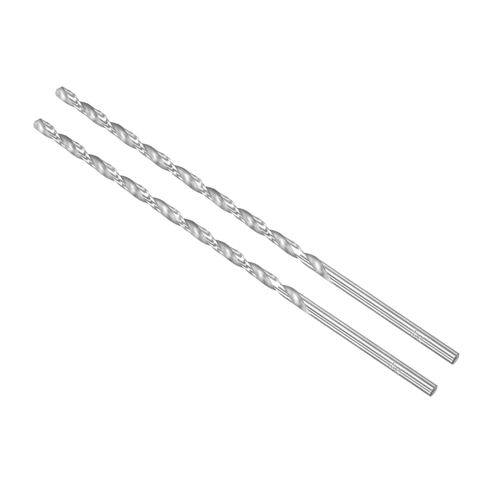CoCud Extra Long High Speed Steel Twist Drill Bits, 5.5mm Diameter 200mm Length, Straight Twist Jobber Drill Bit - (Applications: for Metal Woodwork Plastic Aluminum), 2-Pieces