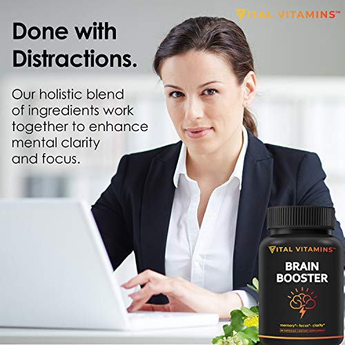 VITAL VITAMINS Brain Supplement Nootropics Booster Enhance Focus