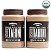 Organic Stone-Ground Whole Sesame Tahini Paste, Unhulled, Unsalted, Non-GMO, Gluten-Free, Kosher, Vegan, USDA Organic, Peanut-Free, 14 Ounce (2-Pack)