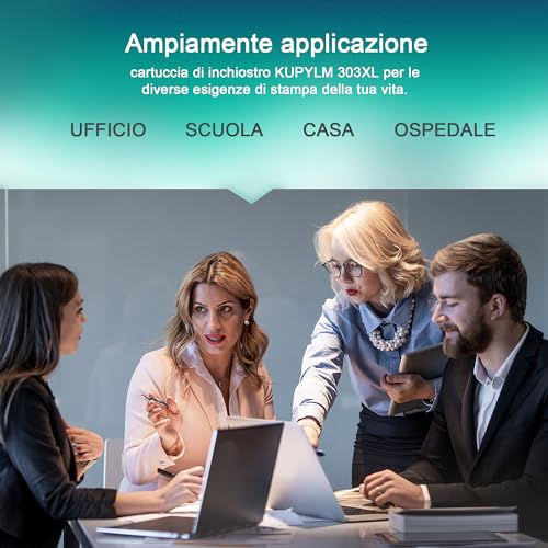KUPYLM 303XL Compatible Cartridges for HP 303 XL Black and Colour for 303 XL Cartridges for HP Envy Photo 6230 6220 6232 7134 7830 7130 6200 6234 6552 7800 7900 7120 7132 T ango X (Black and and Color, 2-Pack