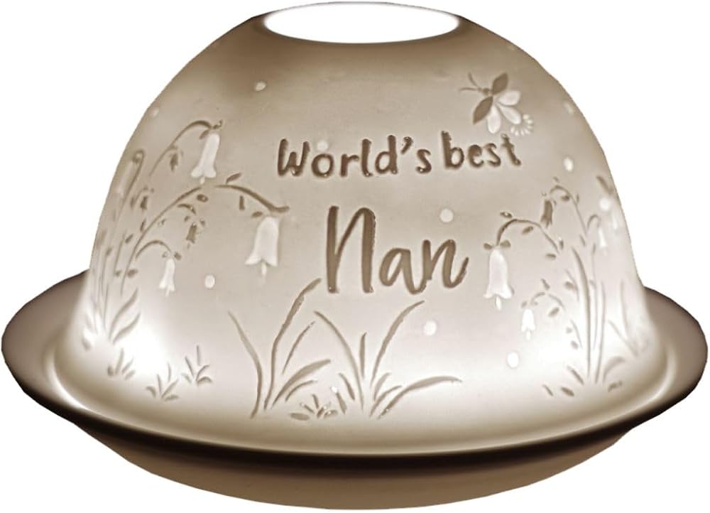 Cello Porcelain Tealight Dome Nan Gift 3D Projection LED Candle Warmer