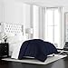 Beckham Hotel Collection Heavyweight Goose Down Alternative Comforter - Hotel Quality Luxury Hypoallergenic Duvet Insert - Warm Winter Comforter - King/Cal King - Navy
