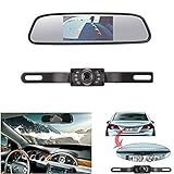Backup Camera and Monitor Kit, 4.3 inch Color TFT LCD Mirror Monitor with HD CCD Car Rear View Backup Camera Kit