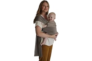 Lalabu The Simple Wrap Baby Wraps Carrier - Stylish Baby Sling Carrier for Newborns & Toddlers 13-28 lbs. Safety Tested, Easy-to-Use, Ergonomic, & Comfortable - Driftwood