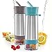 Aqua Zinger by Zing Anything, Stainless Steel Infuser Bottle, Double Wall Insulate Reusable Water Bottle, Citrus Infusion, Active Infusion, Food Grade 18/8 Stainless Steel, Hydration, 20 oz., Blue