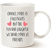 MAUAG Coworker Gifts for Women Men - Chance Made Us Colleagues - 11 Oz Coffee Mug Coworker Leaving, Farewell, Going Away, Retirement, Birthday Gifts for Co-workers Male Female Boss Friends