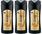 Axe Refreshing Shower Gel / Body Wash - Gold Temptation - Net Wt. 16 FL OZ (473 mL) Each - Pack of 3