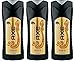 Axe Refreshing Shower Gel / Body Wash - Gold Temptation - Net Wt. 16 FL OZ (473 mL) Each - Pack of 3