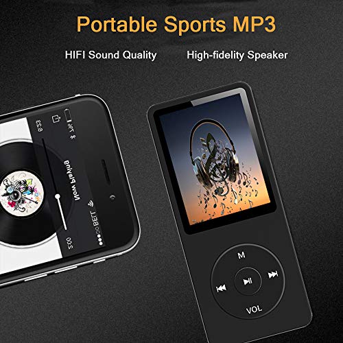 MP3 Player, Dyzeryk Music Player with 16GB Micro SD Card, Ultra Slim Music Player with Buildin