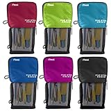 Five Star Stand 'N Store Pencil Pouch, Pen Holder, Pencil Pouches, Assorted Colors, 6 Pack (73199)