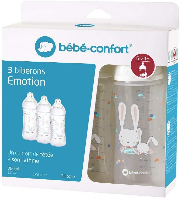 Bebe Confort Lot 3 Biberons Emotion Sweet Bunny Blanc 360ml Biberons Et Accessoires Bebe Puericulture Centroarco Com