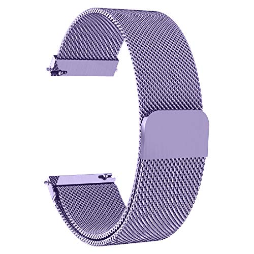 Watdoc Metal Magnetic Band Compatible with Galaxy Watch Active 2, 20mm Stainless Steel Replacement Band for Samsung…