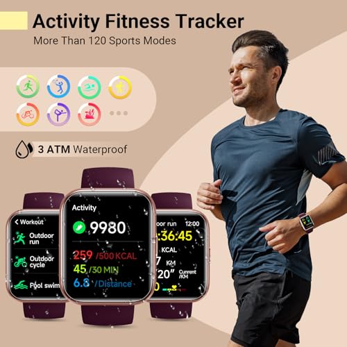 Smart Watches for Women (Answer/Make Call), 2 Straps, Alexa Built-in, 1.85" HD Fitness Watch with Heart Rate Sleep SpO2 Monitor, 120 Sports Modes, 3ATM Waterproof Smart Watch for Women iPhone Android