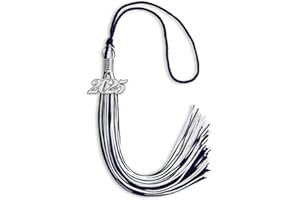 Endea Graduation Mixed Double Color Tassel with Silver Date Drop